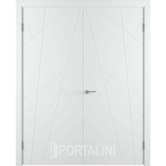 Купить Двустворчатая дверь эмаль VFD Flitta Polar белая глухая