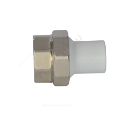 Муфта трубная PP-R комбинированная разъемная белая Дн 20х1" Ру25 ВР VALFEX 10157125