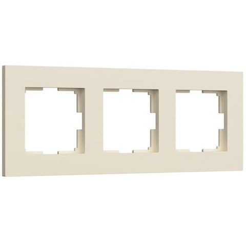 Рамка на 3 поста. Цвет Айвори софт. Werkel(Веркель). Slab. a062808 / W0032962