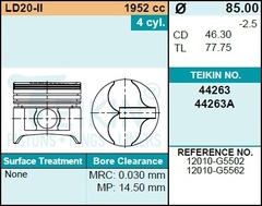 Поршень двигателя TEIKIN 44263 STD (4шт/упак)