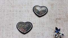 Аппликация пайетки "Сердце", р. 4,2х3,5 см