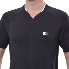 Поло теннисное Wilson Players Seamless Zip Henley 2.0 - black