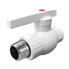 Кран шаровой PP-R белый Дн 32х1" НР VALFEX 10144232