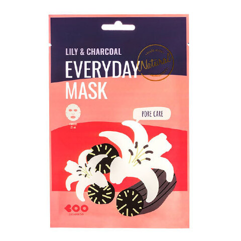 Dearboo Lily & Charcoal Every Day Mask - Маска для лица сужение пор