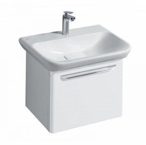 Шкафчик для раковины Geberit myDay, с выдвижным ящиком: B=54см, H=41см, T=43см, Белый / Высокоглянцевое покрытие