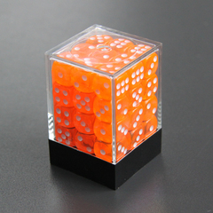 Набор шестигранных кубиков прозрачный оранжевый (36 штук)