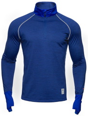 Элитная Флисовая Беговая рубашка Gri Лонг 2.0 мужская синяя