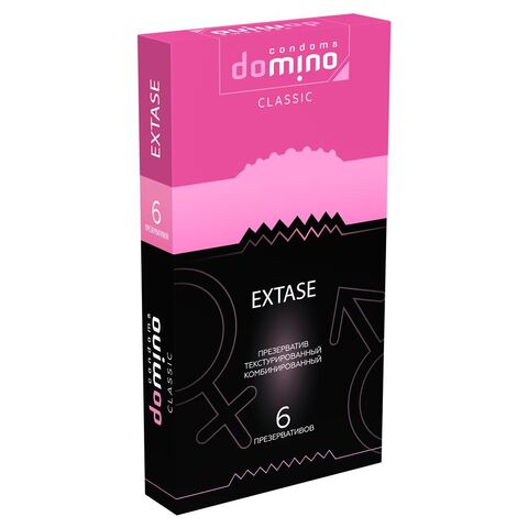 Презервативы с точками и рёбрышками DOMINO Classic Extase - 6 шт. - Domino Domino Classic DOMINO Classic Extase №6