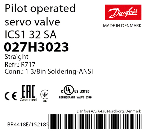 Danfoss 027H3023 ICS 32 Клапан регулятор давления