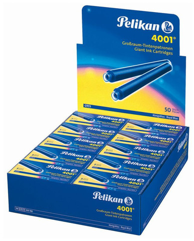 Картридж с чернилами Pelikan Ink 4001 Giant TP/5, International Long, Royal Blue (310748)