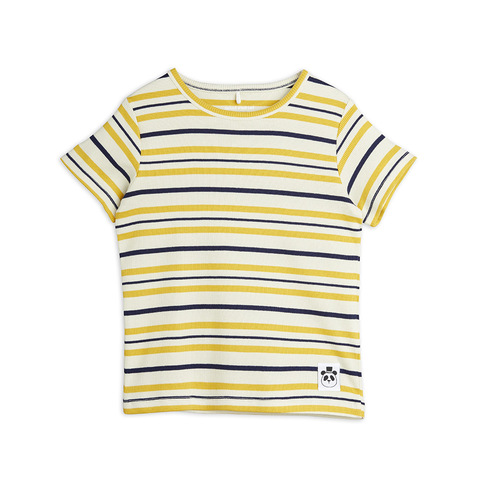 Футболка Mini Rodini Stripe Rib Yellow