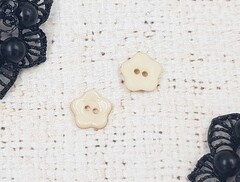 Пуговицы "Звезда", р. 1,2х1,2 см, бежевый