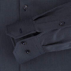 Сорочка мужская Venti Modern Fit 134023602-105 темно-синяя «со штришками», удлиненный рукав