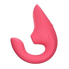 Розовый вибромассажер для двойной стимуляции Womanizer Blend - 