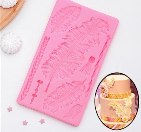 Молд Перья, 20х11,5, Арт. СЛ-735, силикон