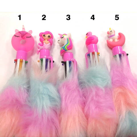 Шариковые ручки Единороги пушистые