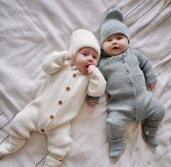 Вязаный комбинезон Simple (светлый ментол)