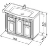 Aquanet 169967 Компл.1 - Тумба Фредерика 100 цв.белый (169967)