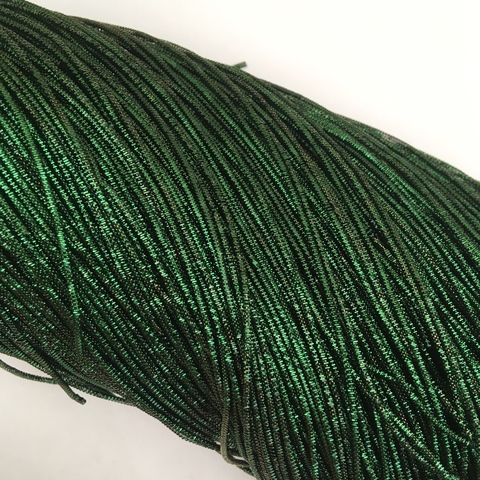 Канитель трунцал, цвет зеленый, 1,5 мм