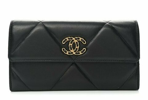 Кошелек Chanel 19 с клапаном черный