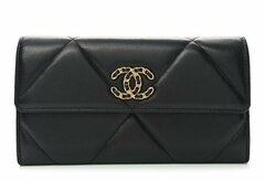 Кошелек Chanel 19 с клапаном черный