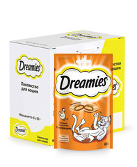Dreamies лакомство для взрослых кошек с курицей 60г