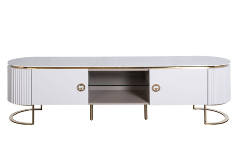 Тумба под телевизор 200x47х52 см Garda Decor Luchianoмраморная столешница