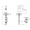 Gessi 18607#299 Gessi Emporio Via tortona Смеситель для биде с донным клапаном и соединительными шлангами, цвет: Black XL