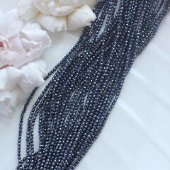Бусины стеклянные графитовые круглые 2 мм, К207