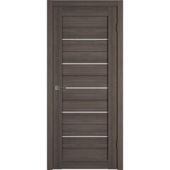 Купить Межкомнатная дверь экошпон Atum X5 Grey стекло White Cloud