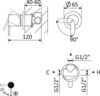 Cezares LEAF-DIM-L-MM Встраиваемый однорычажный смеситель на 1 выход, исполнение Morning Mist