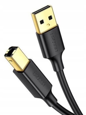 Кабель UGREEN US135 (20847) USB 2.0 A(m) to USB-B(m) Print Cable 2м черный