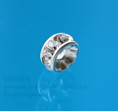 77504 Бусина - рондель Сваровски Crystal (цвет - серебро) 4х2 мм ()
