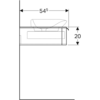 Geberit 824261000+245460600 824261000 myDay Шкафчик под раковину 1150x200x520 мм.какао с молоком+245460600 Раковина встраиваемая на столешницу 600 мм