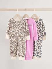 Комбинезон / Cлип для малышей Next B82-146, 3 шт., Розовый, Бежевый