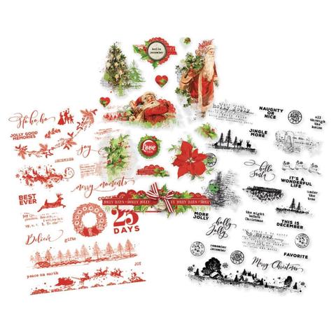 Стикеры ацетатные Simple Vintage Christmas Clear Stickers - 68 шт.