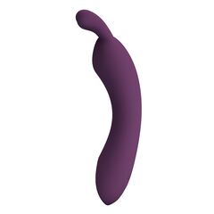 Фиолетовый вибратор с ушками DJ Rabbit - 13,9 см. - 