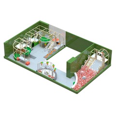 Детский игровой лабиринт «Зеленая долина» 90 м²