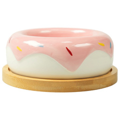 Mr.Kranch керамическая розовая на бамбуковой подставке 250 мл