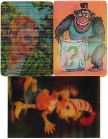 Набор из 3 стерео Календариков. Мультфильмы, фильм СССР 1981, 1988, 1989 год