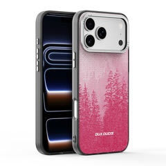 Чехол с MagSafe для смартфона iPhone 17 Pro Max, от Dux Ducis, серия Moro Series Magnetic (дизайнерский рисунок красного цвета)