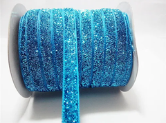 Лента с люрексом (1см*18,29м), Голубой (13), 1 шт.