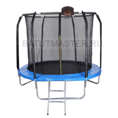 Батут с сеткой, с баскетбольным кольцом, диаметр 6 фт