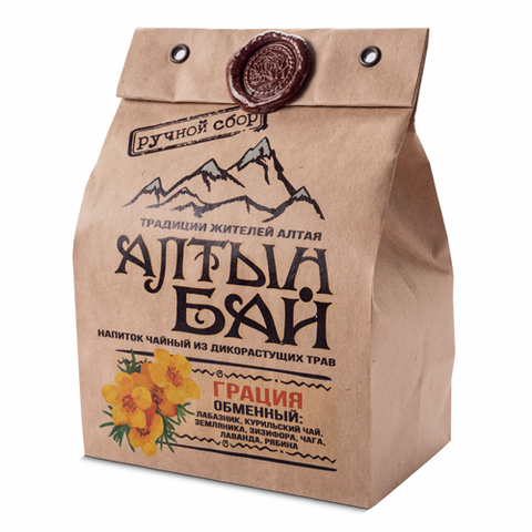 Напиток чайный из дикорастущих трав «ГРАЦИЯ» для похудения, Алтын Бай