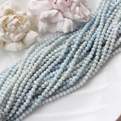 Бусины стеклянные фарфорово-голубой, круглые 4 мм, К169