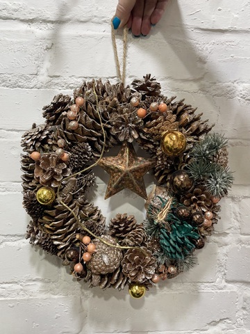 Венок Новогодний «Звезда» 30см