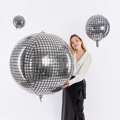 К Сфера 3D, 60''/152 см, Диско-шар, Серебро, 1 шт.