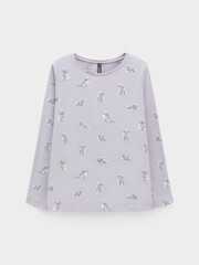 лонгслив  для девочки  КР 302880/сиреневый 3710 Н090 к647