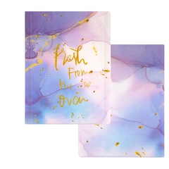 
          Папка с 20 вкладышами Alingar, А4, 310х235 мм, пластик, 400 мкм, мраморный дизайн с надписью "Fresh", сиреневый