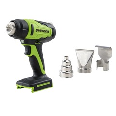 Фен строительный Greenworks G24HG 24V аккумуляторный, без АКБ и ЗУ